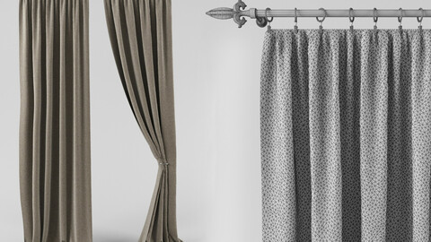 Drape with a curtain