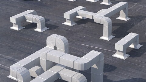 set for the roof of the house