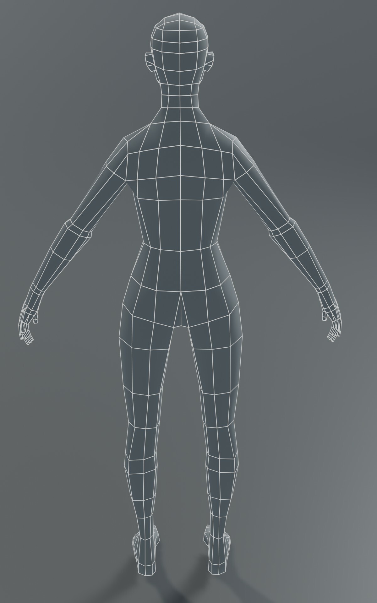 Artstation Female Body Base Mesh 3d Model 1000 Polygons Game Assets