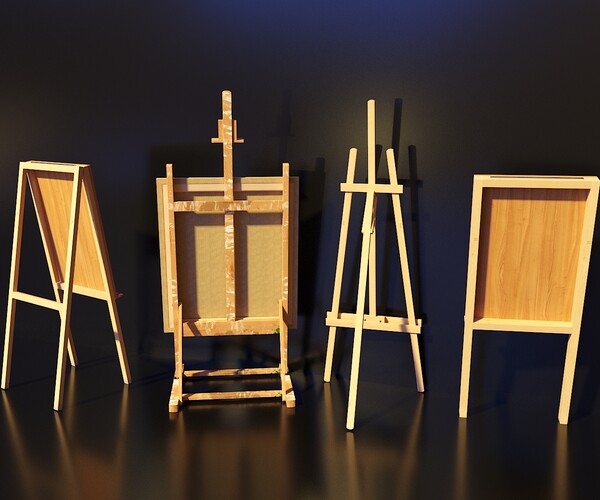 ArtStation Artist Studio Easels Set 190 03 Resources