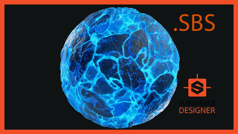 Stylized Emissive Magical Rock Ground Crag Terrain Landscape Cliff Material PBR Texture