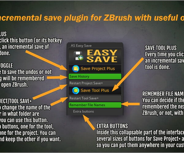 save project zbrush