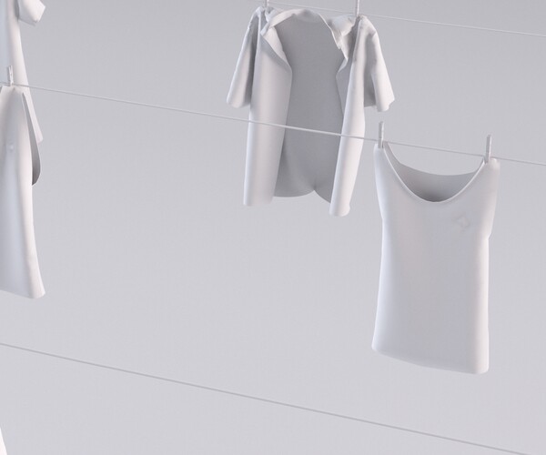 ArtStation - 16 clothes hanging collection | Game Assets