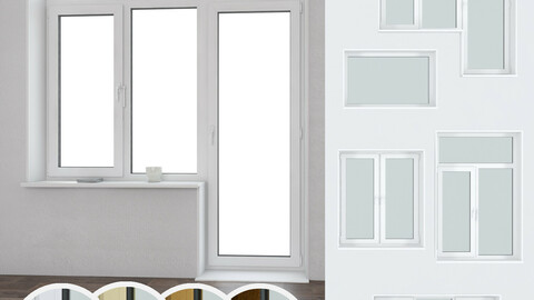Classic plastic Windows with detailed design, in several colors