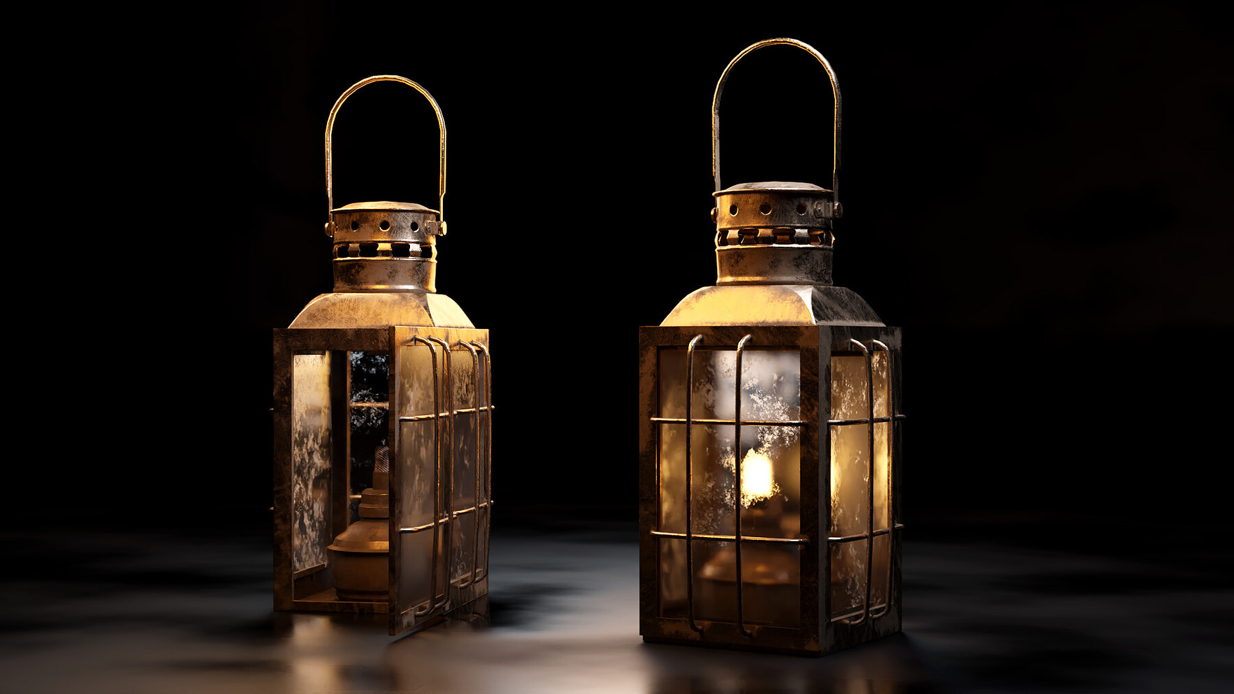 medieval oil lantern