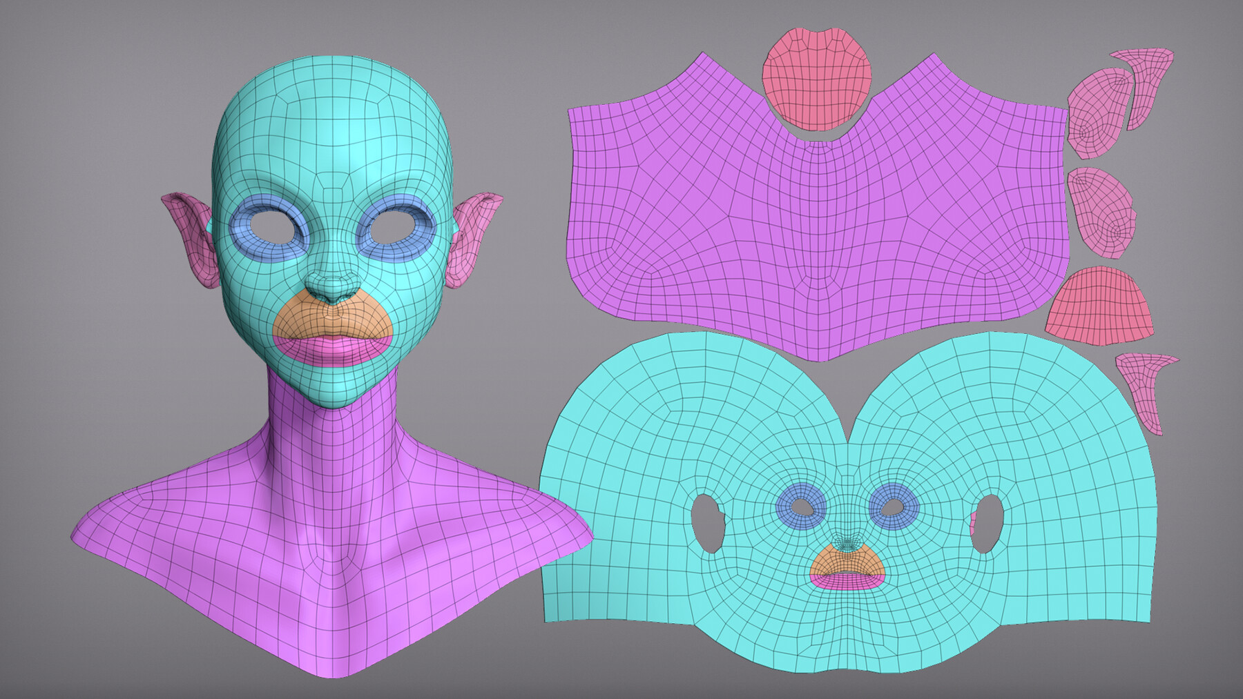 ArtStation - Cartoon female character Elf base mesh | Resources