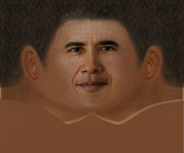 ArtStation - 3D Obama lowpoly face for game. | Game Assets