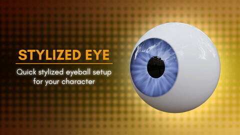 Quick Stylized Eyeball Setup Models for Blender and ZBrush