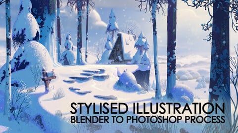 Stylised Illustration Tutorial - A Blender to Photoshop Process