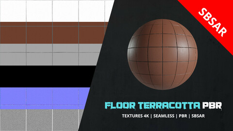 Textures Pbr Floor Terracotta + Sbsar