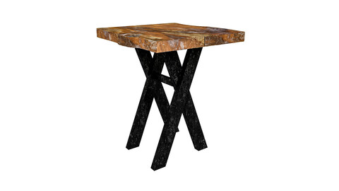 natural wood bistro table