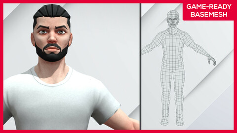 Kiroh (Clothes on) - Stylized Male Character - Game Ready