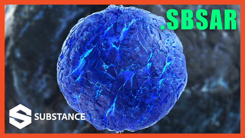 Emissive GLOWING Crystal Magical Rock Ground Crag Terrain Landscape Cliff Material PBR Texture .SBSAR