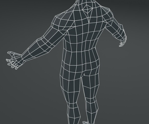 ArtStation - Superhero Muscular Male Body Base Mesh 3D Model 1000 ...