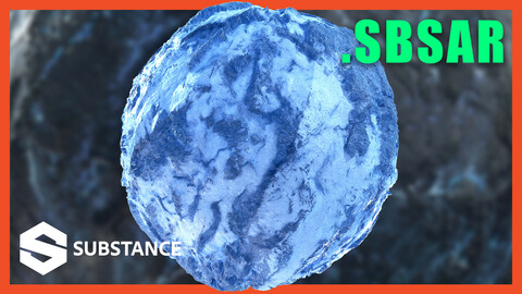 Emissive GLOWING Crystal Magical Rock Ground Crag Terrain Landscape Cliff Material PBR Texture .SBSAR