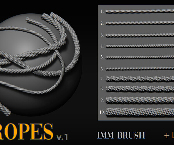 ArtStation Ropes brush v1 Brushes