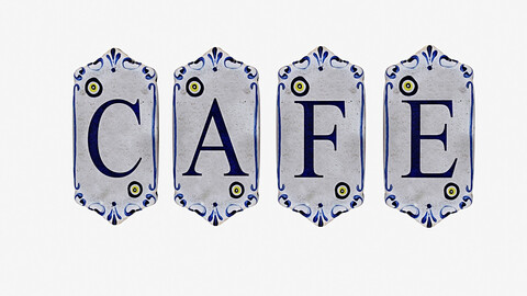 old stone cafe sign model