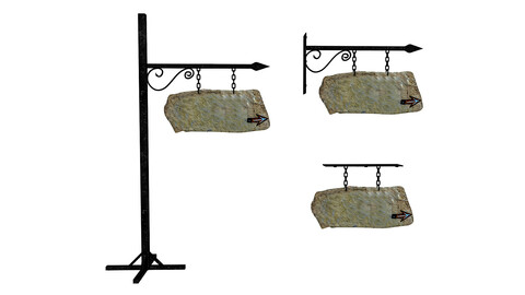 old stone empty sign 02