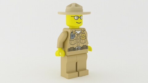Lego Sheriff Minifigure 3d model