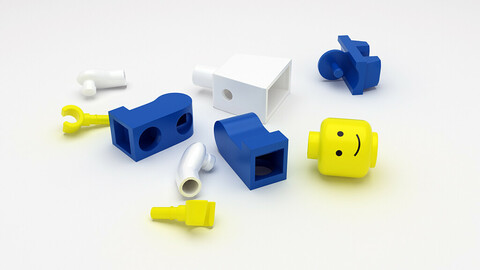 Lego Minifigure 3d model
