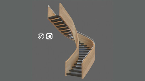 Wooden Spiral StairCase