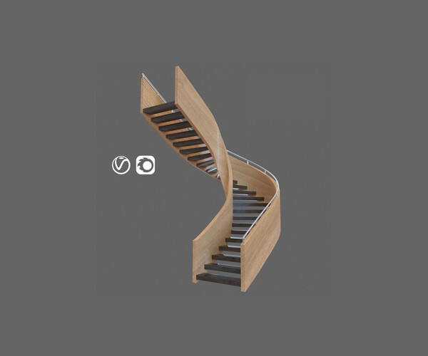 ArtStation - Wooden Spiral StairCase | Resources