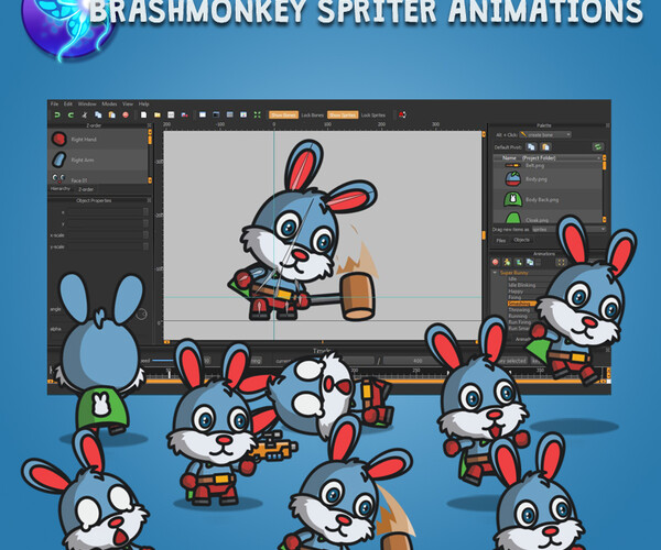 ArtStation - Super Bunny 2D Character Sprite | Game Assets