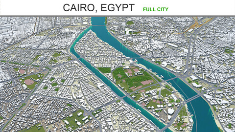 Cairo city  Egypt 3d model 30km