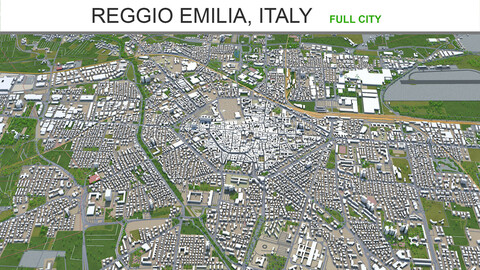 Reggio city Emilia Italy 3d model 30km