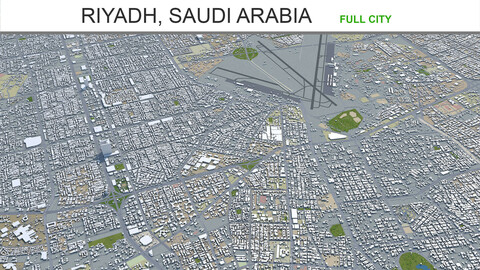 Riyadh city Saudi Arabia 3d model 120km