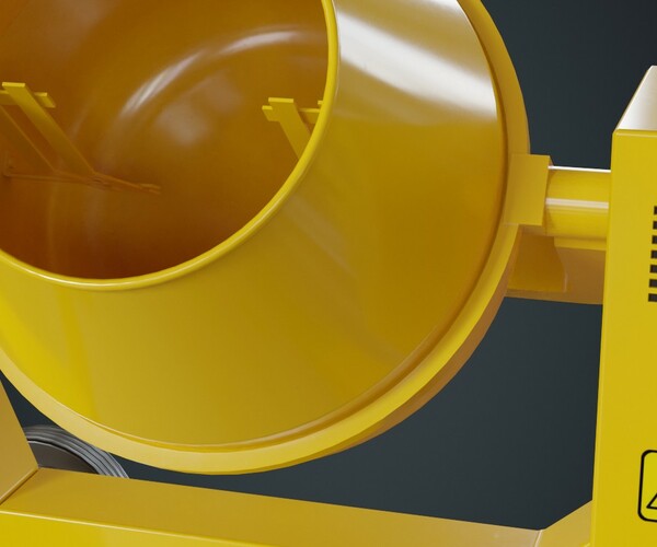 ArtStation Concrete Mixer 1A Game Assets
