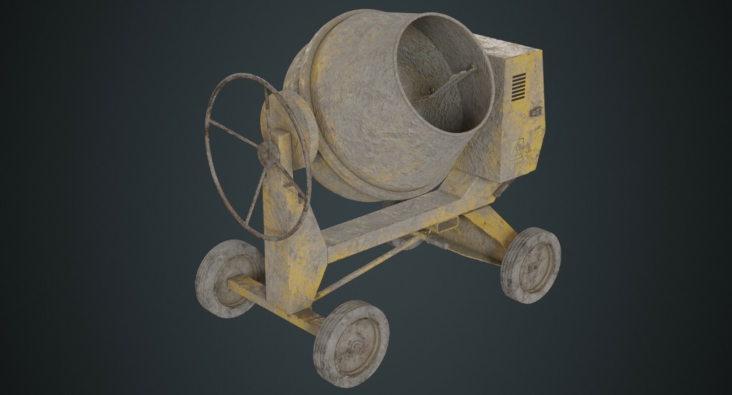 ArtStation Concrete Mixer 1B Game Assets