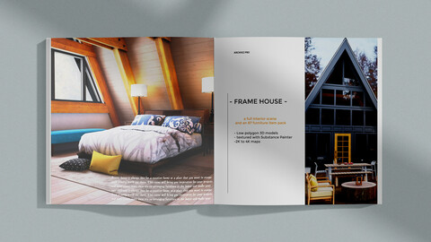 Frame House Archviz Interior and Furniture Pack