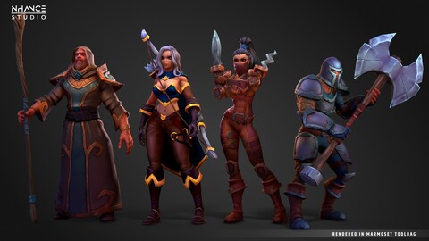 Stylized Fantasy Newbie Outfits Pack