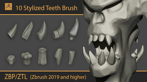 Stylized teeth for Zbrush