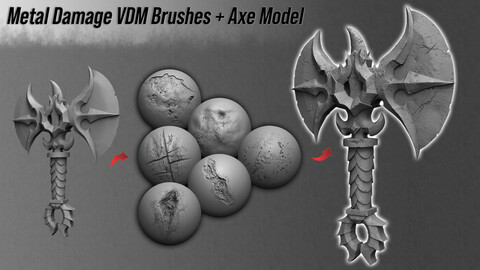 Metal Damage VDM Brushes + Axe Model