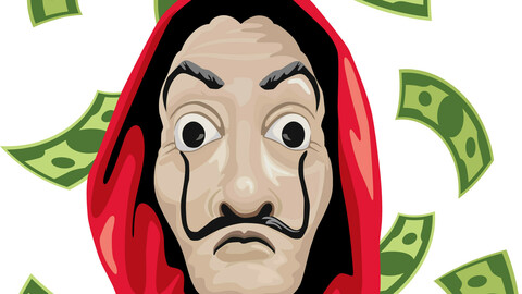 La Casa De Papel, Salvador Dali Vector, Illustrator