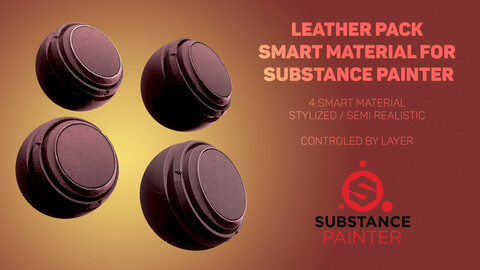 Stylized Leather pack for substance painter