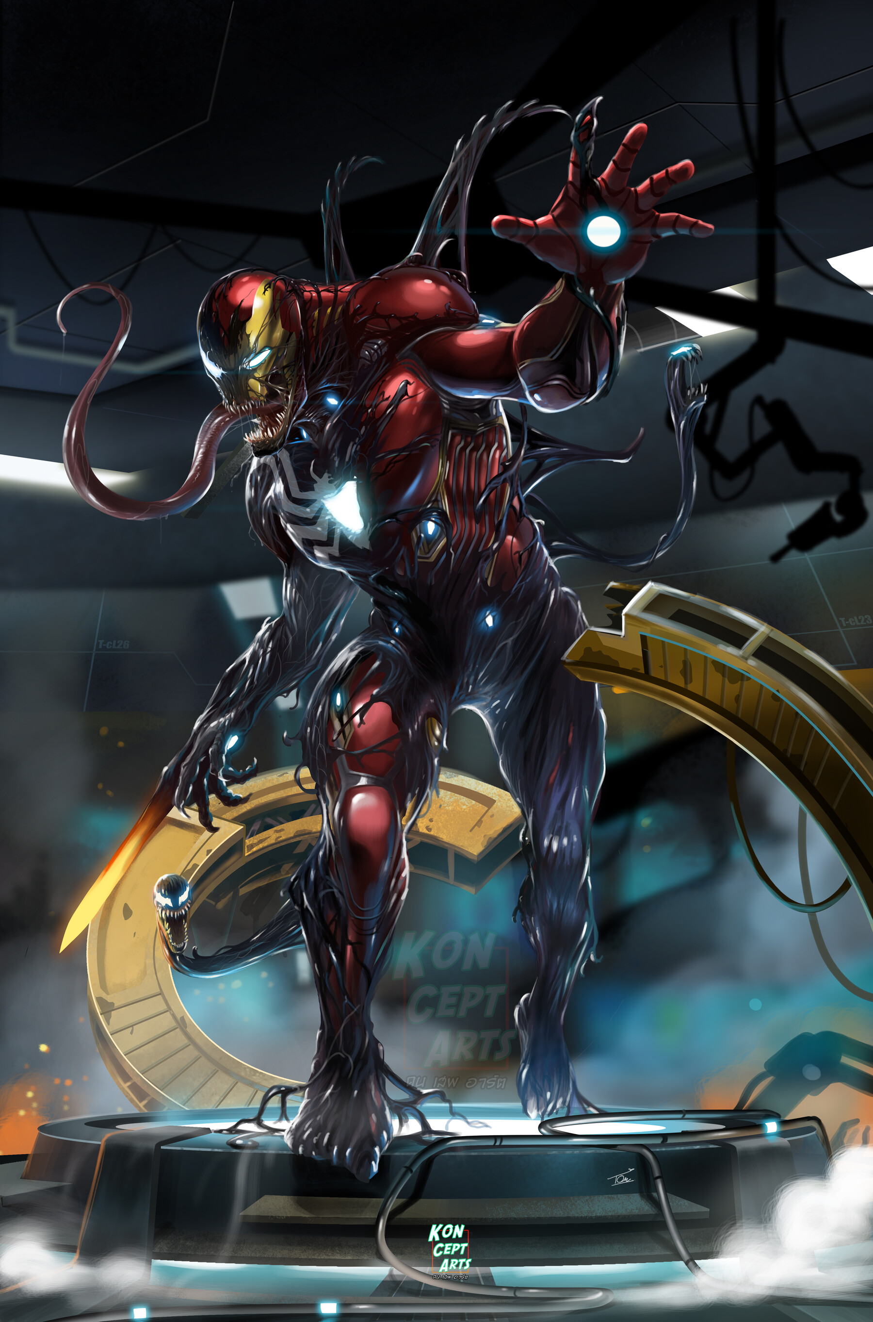 Grupo Validación Síntomas tanat fakon - Venom x Iron man Fanart