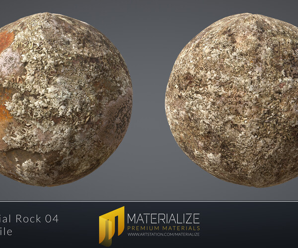 ArtStation - Lichen Partial Rock Material | Tileable | Game Assets