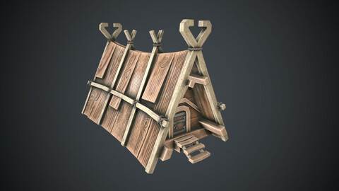Viking House Low-poly 3D model