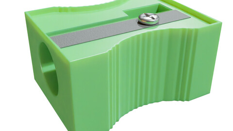 Plastic Ordinary Sharpener Low-poly 3D model