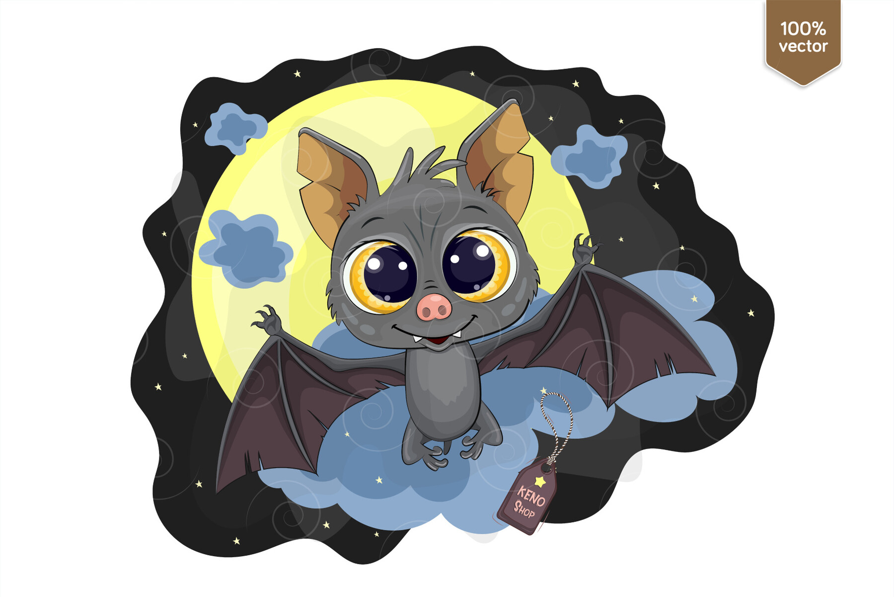 Bat cartoon.