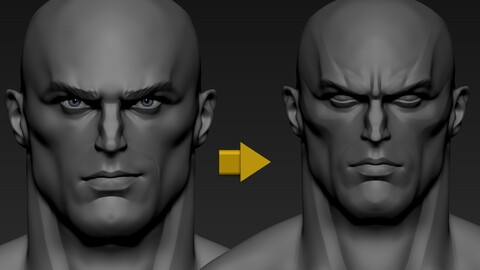 Comic Male Basemesh Head