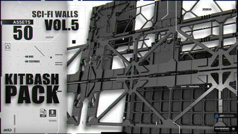 KITBASH PACK SCI-FI WALLS [Vol.5]