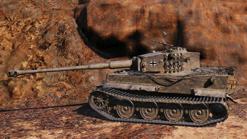 Military tanks in battle