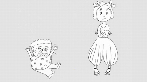 Siblings, black-and-white