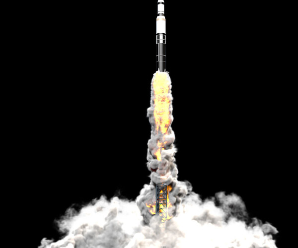 ArtStation - Rocket Launch Animated 3D model | Resources