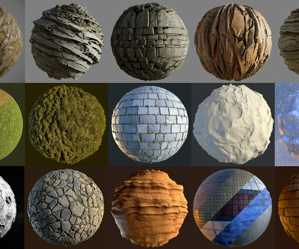 ArtStation - Substance Designer Material Pack - FREE | Game Assets