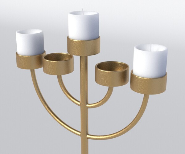 ArtStation Copper Menorah 5 Candles Resources